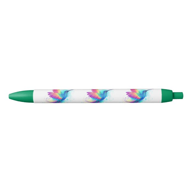 Exotic Rainbow Hummingbird Black Ink Pen (Front)