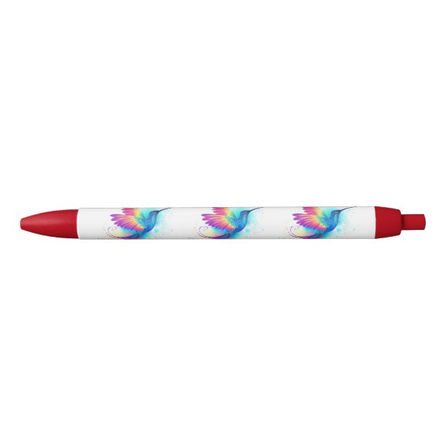 Exotic Rainbow Hummingbird Black Ink Pen (Front)