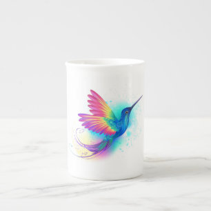 Exotic Rainbow Hummingbird Bone China Mug
