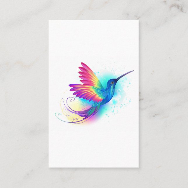 Exotic Rainbow Hummingbird Business Card (Front)