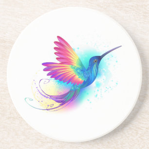 Exotic Rainbow Hummingbird Coaster