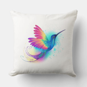 Exotic Rainbow Hummingbird Cushion