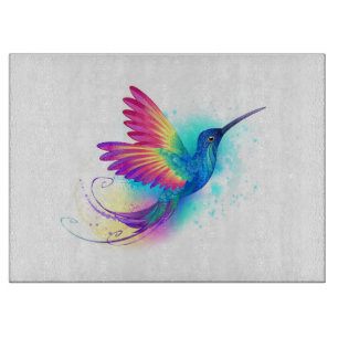 Exotic Rainbow Hummingbird Cutting Board