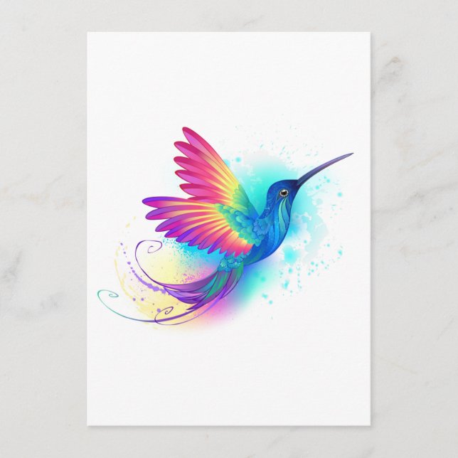 Exotic Rainbow Hummingbird Enclosure Card (Front)