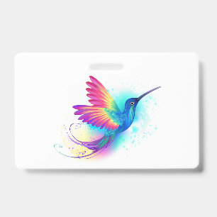 Exotic Rainbow Hummingbird ID Badge