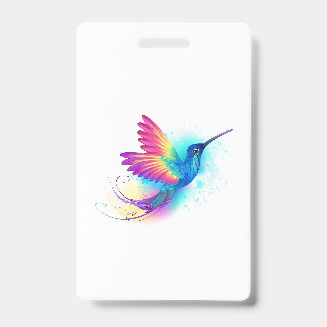Exotic Rainbow Hummingbird ID Badge (Front)
