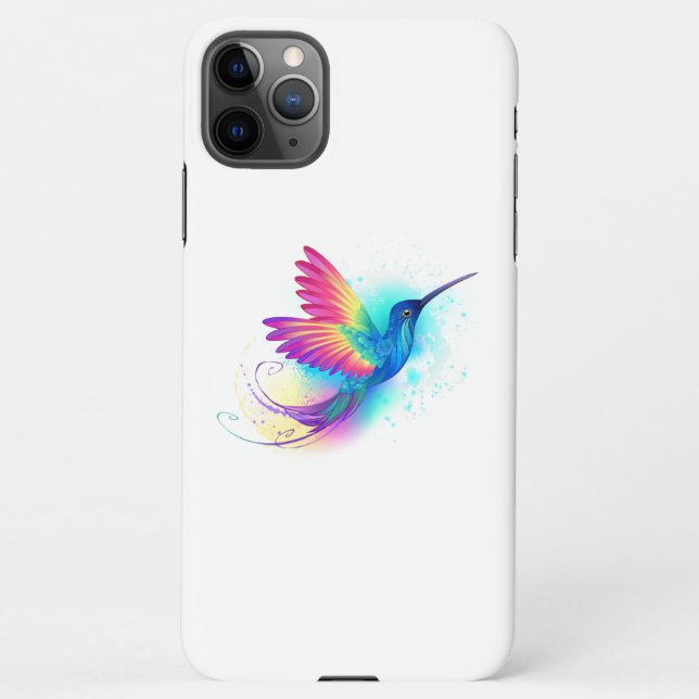 Exotic Rainbow Hummingbird iPhone Case (Back)