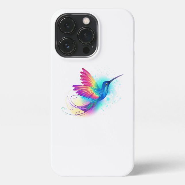 Exotic Rainbow Hummingbird iPhone Case (Back)