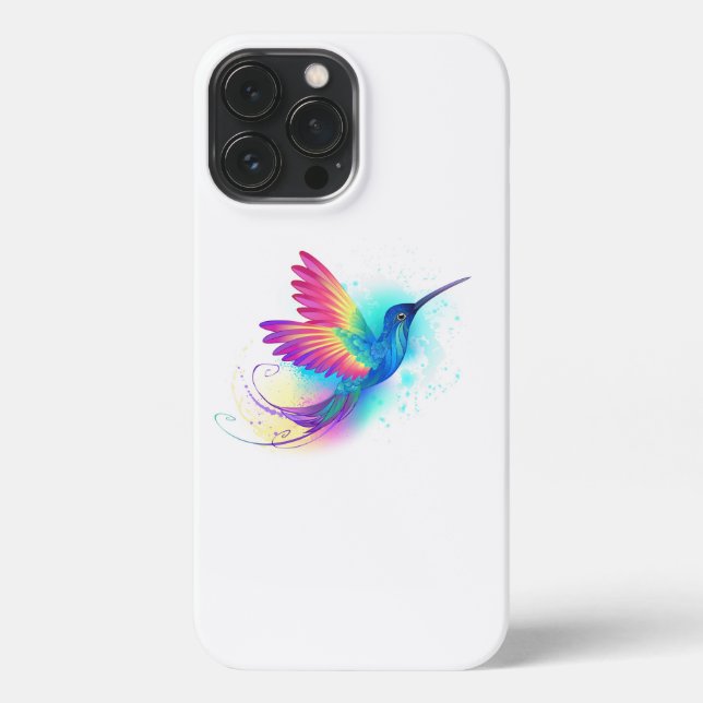 Exotic Rainbow Hummingbird iPhone Case (Back)