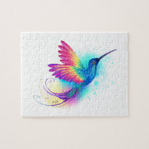 Exotic Rainbow Hummingbird Jigsaw Puzzle