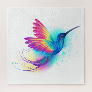 Exotic Rainbow Hummingbird Jigsaw Puzzle
