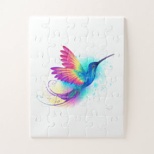 Exotic Rainbow Hummingbird Jigsaw Puzzle