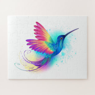Exotic Rainbow Hummingbird Jigsaw Puzzle