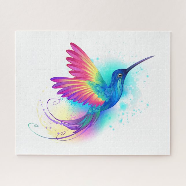 Exotic Rainbow Hummingbird Jigsaw Puzzle (Horizontal)