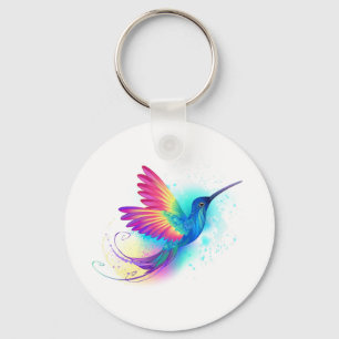 Exotic Rainbow Hummingbird Key Ring
