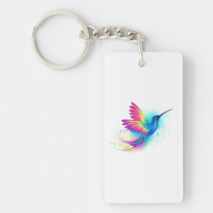 Exotic Rainbow Hummingbird Key Ring