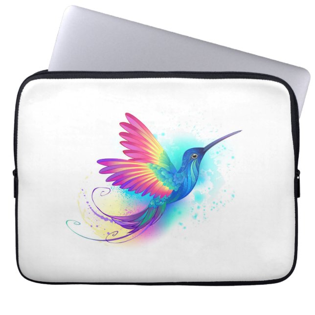 Exotic Rainbow Hummingbird Laptop Sleeve (Front)
