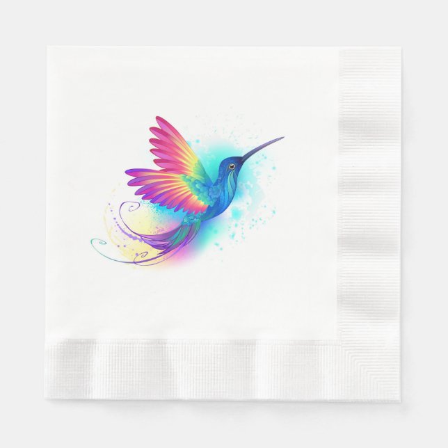 Exotic Rainbow Hummingbird Napkin (Front)