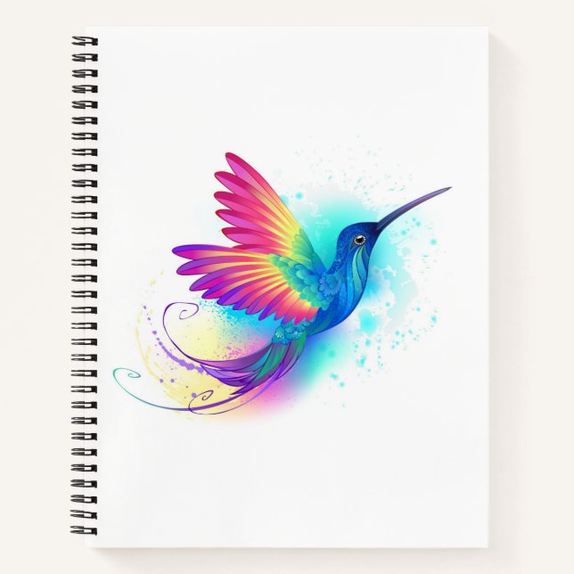 Exotic Rainbow Hummingbird Notebook (Front)