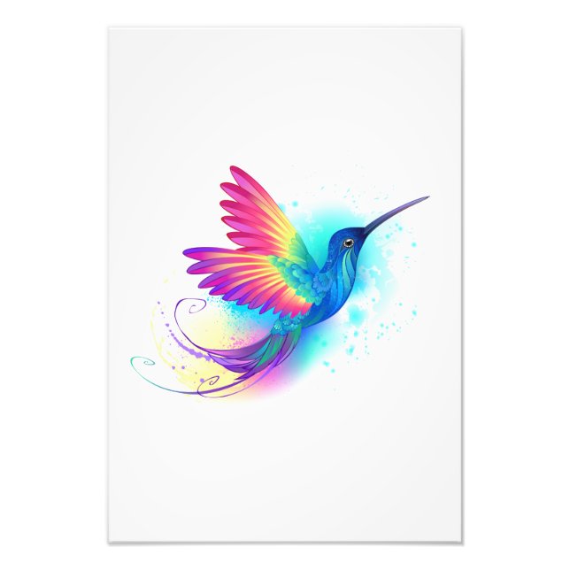 Exotic Rainbow Hummingbird Photo Print (Front)