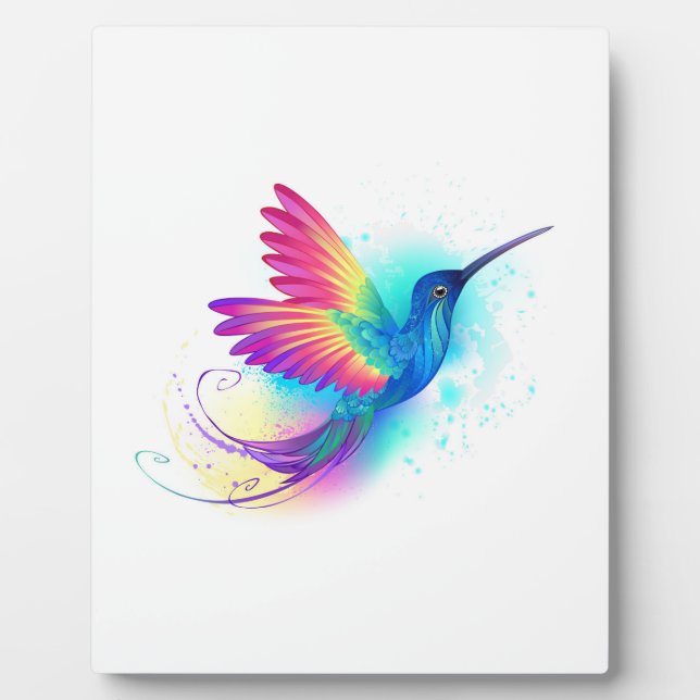 Exotic Rainbow Hummingbird Plaque (Front)