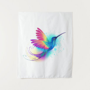 Exotic Rainbow Hummingbird Tapestry