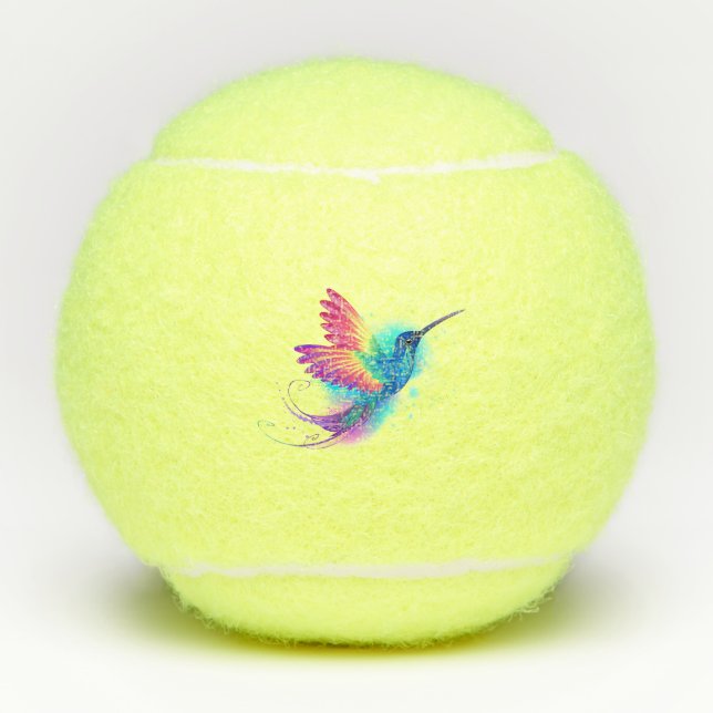 Exotic Rainbow Hummingbird Tennis Balls (Front)