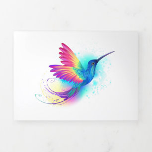 Exotic Rainbow Hummingbird Tri-Fold Programme