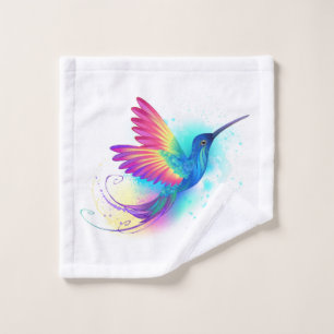 Exotic Rainbow Hummingbird Wash Cloth