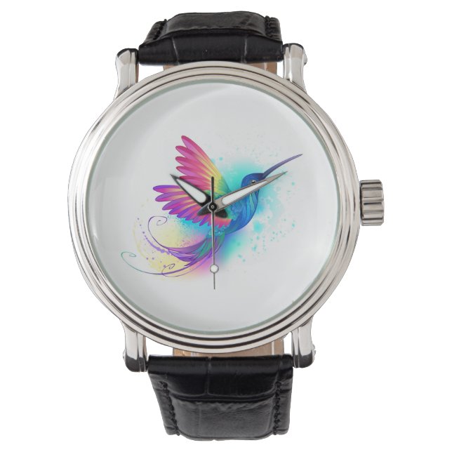 Exotic Rainbow Hummingbird Watch (Front)