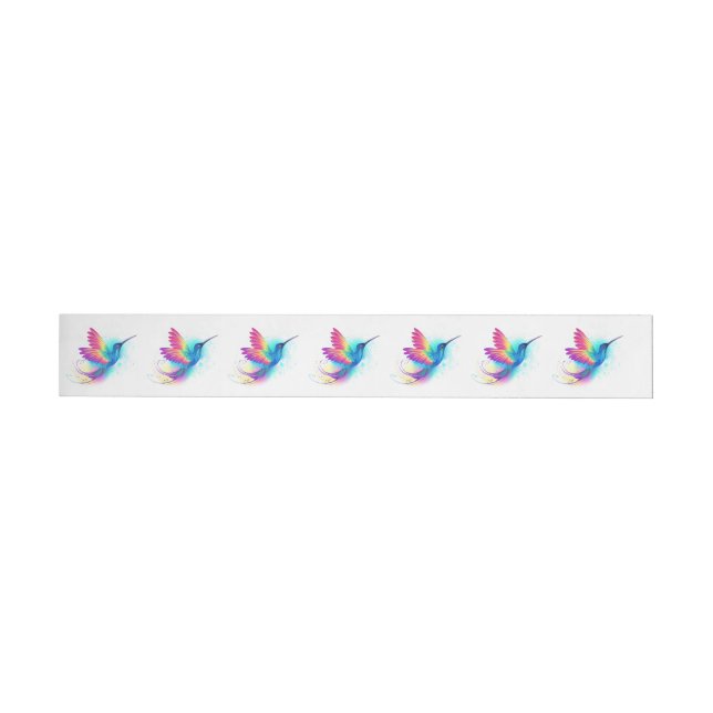 Exotic Rainbow Hummingbird Wrap Around Label (Individual)