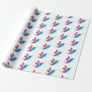 Exotic Rainbow Hummingbird Wrapping Paper