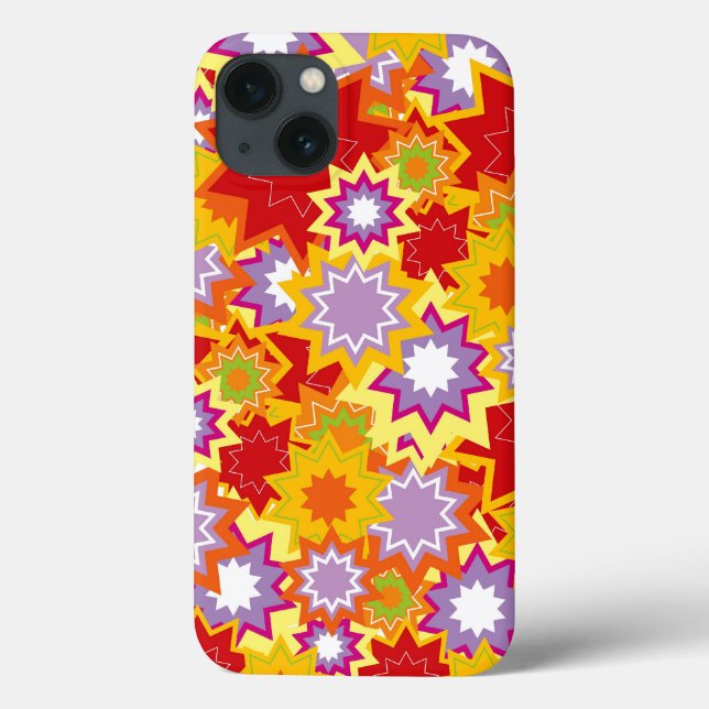 Exotic Red Marrakesh Stars Art Pattern Phone Case (Back)