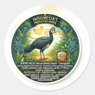 Exotic Reptiles & Wildlife ​Title: Majestic Maleo  Classic Round Sticker