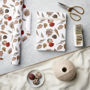 Exotic Seashell Beach Theme Wrapping Paper