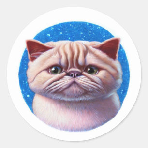 Exotic Shorthair Cat Classic Round Sticker