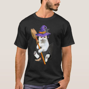 Exotic Shorthair Cat Collie Witch Broom Pocket Hal T-Shirt