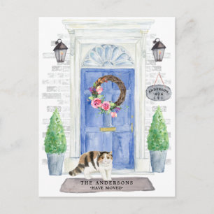 Exotic Shorthair Cat Moving Announcement Postcard