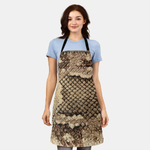 Exotic snake skin animal print pattern modern bold apron