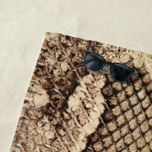 Exotic snake skin animal print pattern modern bold beach towel
