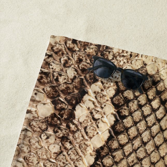 Exotic snake skin animal print pattern modern bold beach towel (In Situ)