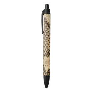Exotic snake skin animal print pattern modern bold black ink pen