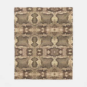 Exotic snake skin animal print pattern modern bold fleece blanket
