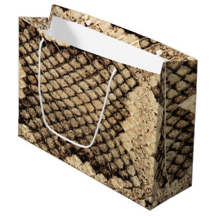 Exotic snake skin animal print pattern modern bold large gift bag