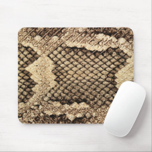 Exotic snake skin animal print pattern modern bold mouse pad