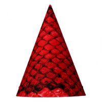 Exotic snake skin animal print pattern modern red