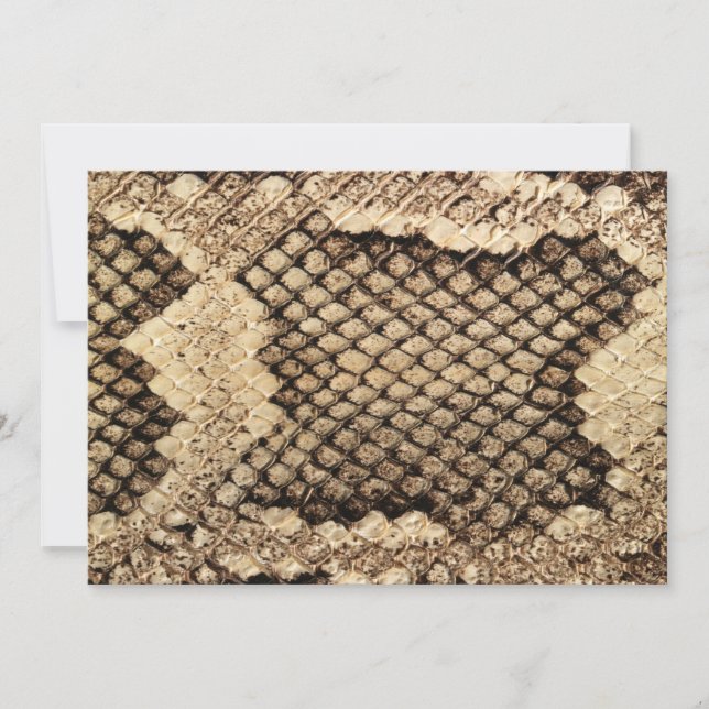 Exotic snake skin animal print texture pattern holiday card (Front)
