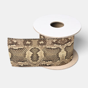 Exotic snake skin animal print texture pattern satin ribbon