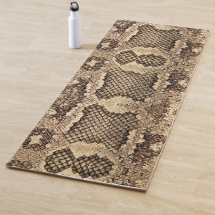 Exotic snake skin animal print texture pattern yoga mat