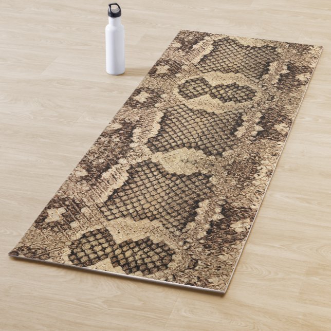 Exotic snake skin animal print texture pattern yoga mat (In Situ)